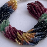 Perles de pierres précieuses facettées en émeraude, rubis et saphir naturels de 2 mm, 3 mm, 4 mm, provenant du fabricant en ligne en Inde sur Alibaba