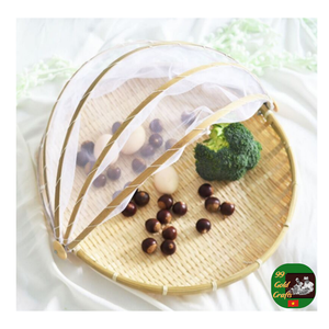Handmade Bamboo Winnowing <b>Basket</b> Tray, Natural Bamboo <b>Basket</b> for Serving <b>Bread</b>, Fruits, Bamboo Mesh Food Cover - Product Image 6