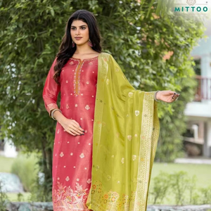 ชุดเดรสปาร์ตี้ผ้าแจ็คการ์ดวิสคอสระยิบระยับสำหรับผู้หญิงสำหรับร้านค้าปลีกแฟชั่นขายส่ง - Product Image 1