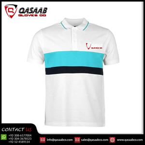 T-shirts personnalisés en microfibre patchwork bleu et noir, coton, spandex, polyester, teinture unie, manches courtes, séchage rapide, polos - Product Image 2