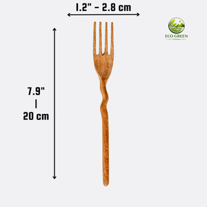 Tenedor de Madera con Mango Curvo de Diseño Clásico Hecho a Mano - Utensilio de Servir Duradero y Ecológico para Regalos Empresariales - Product Image 1