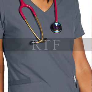 Uniformes hospitaliers unisexes à manches courtes personnalisés de marque de distributeur Raw to Fine pour infirmières - Product Image 3