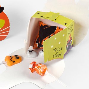 Th CB-242ราคาไม่แพงกล่องใส่ขนมฮาโลวีนรูปแมวฟักทองดีไซน์สำหรับงานเลี้ยงกลางคืน - Product Image 2