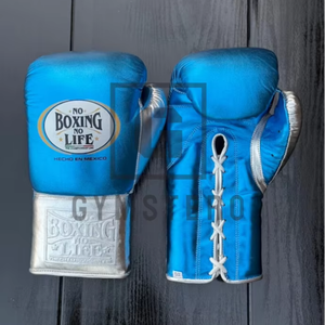 No Boxing No Life Gants de boxe en cuir de vachette à lacets, rembourrage épais à 4 couches, évacuation de l'humidité, respirants, réglables - Product Image 1