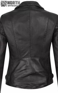 แจ็กเก็ตหนังแฟชั่นสำหรับผู้หญิงเสื้อแจ็คเก็ตหนังแกะสำหรับผู้หญิงแจ็คเก็ตหนังแฟชั่นสำหรับผู้หญิงกำหนดเองได้ - Product Image 4