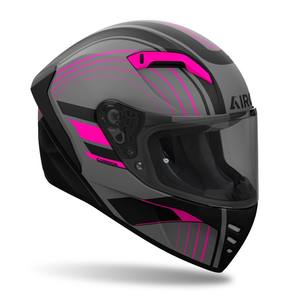 Casco de Motocicleta Abatible Airoh Connor Achieve con Doble Visera, Certificado DOT, Acabado Gráfico Rosa Mate, para Mujer, 4 Estaciones, Talla M - Product Image 4