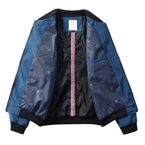 Custom Logo High Quality 100% Satin Polyester <b>Jacket</b> <b>Men's</b> Satin Bomber <b>Men's</b> <b>Jackets</b> Zipper up Waterproof and Windproof <b>Jacket</b> - Product Image 3