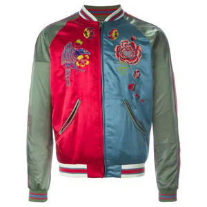 Veste Sukajan style nouveau, satin bicolore, blouson homme, broderie vintage, veste Sukajan pour homme - Product Image 2