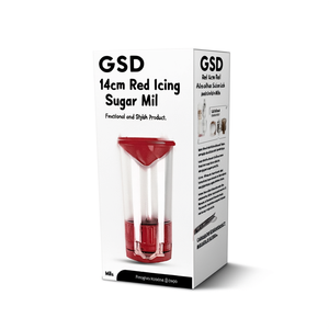 Moulin à sucre rouge GSD 14 cm, produit fonctionnel et élégant - Product Image 2