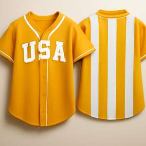 Jersey de béisbol personalizado de EE. UU., sudadera Retro en blanco para hombre, bordado, malla impresa sublimada por calor, softbol Retro transpirable - Product Image 2