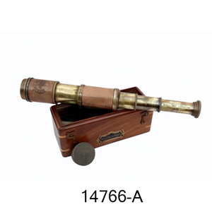 Fournisseur indien de télescope antique nautique en laiton avec boîte en bois télescope en laiton fait à la main à vendre au prix de gros - Product Image 6