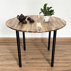 Dining <b>Table</b> BA68141 Round Trm Wood with Iron Foot Static-<b>Electric</b> Painted - Product Image 3