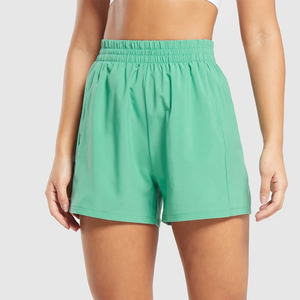 Shorts décontractés d'été 2026 pour femmes, taille haute élastique avec cordon de serrage, à franges, style bohème, amples, pour la plage, en coton respirant - Product Image 5