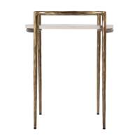 Table d'appoint ronde moderne en marbre avec structure métallique, table d'appoint de luxe, table de chevet en marbre blanc, mobilier d'hôtel contemporain OEM ODM