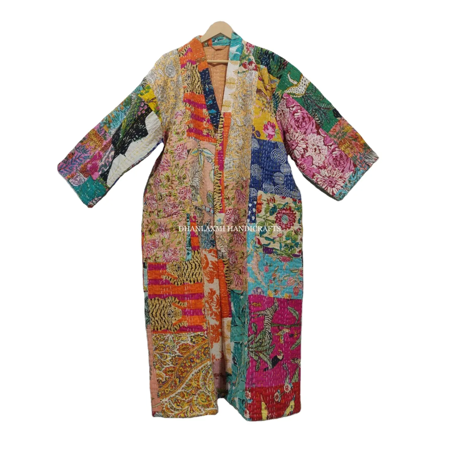 قميص نوم نسائي صناعة هندية, قميص نوم نسائي صناعة يدوية مطرز بتصميم قميص طويل بسعر الجملة بتصميم الكيمونو