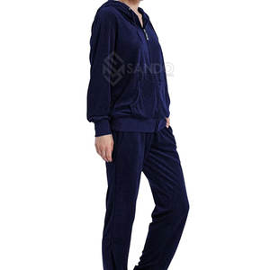 Hot Sale Customized Women's <b>Velvet</b> <b>Tracksuit</b> Casual Fashion Wear with Hooded Collar Plus Size for Winter Season - Product Image 4