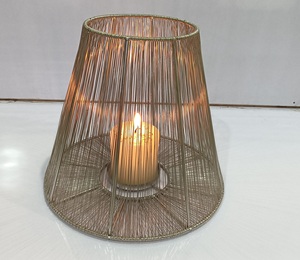 Silver Wire Metal Wax Light <b>Lantern</b> <b>Tealight</b> Candle Holders Large for Christmas Home Decoration Living Room and Table Decor - Product Image 1