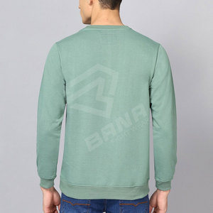 Sudaderas de Invierno para Hombre, Diseño Personalizado, Logotipo Personalizado, Color Sólido, Cuello Redondo, Color Caqui, Alta Calidad - Product Image 2