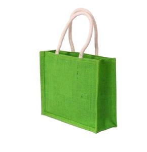 Bolso de mano de yute de lona de algodón tejido Natural reutilizable con logotipo personalizado impreso, éxito de ventas - Product Image 1