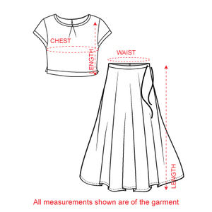 Conjunto de Lehenga Choli de Poliéster para Niñas Shoryam Fashion con Top Corto, Ropa Tradicional para Fiestas para Niñas de 2 a 8 Años, Materiales Reciclados - Product Image 5