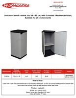 Meubles de rangement modernes de marque italienne Mongardi, modulaires, multifonctionnels, à double niveau, durables, imperméables, en PVC gris, pour garage