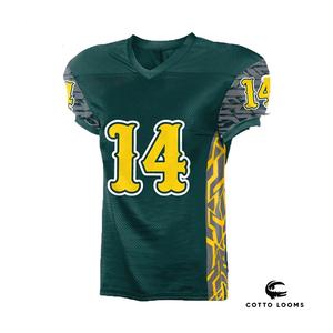 เสื้อทีมฟุตบอลแบบอเมริกันผ้าระบายอากาศได้ดีดีไซน์โลโก้ตามสั่ง - Product Image 3