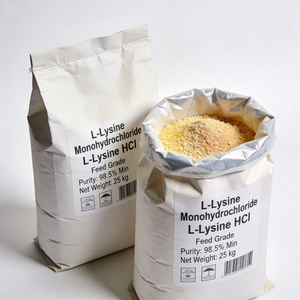 Clorhidrato de L-Lisina de Grado Alimenticio 98.5% en Polvo para Uso en Premezclas de Alimentos para Animales - Product Image 1