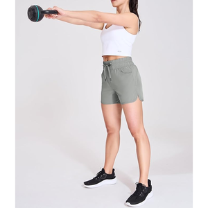 Nuevo diseño bolsillos laterales transpirable alta calidad Mujer Pantalones cortos algodón básico comodidad patrón personalizable pantalones cortos para mujer - Product Image 5