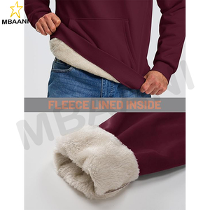 <b>Men's</b> Sweatshirt <b>Sherpa</b> Fleece Lined Warm Thermal Winter Workwear <b>Men's</b> Windproof Heavyweight <b>Hoodie</b> Pullover - Product Image 4