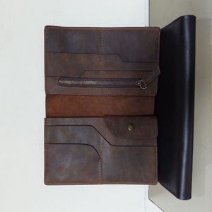 Portefeuille long imprimé Pati en cuir avec chambres de téléphone Vente à chaud Portefeuille long en cuir de vache véritable pour hommes - Product Image 4