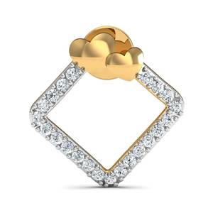 Boucles d'oreilles à la mode en laiton plaqué or avec un design géométrique unique carré et coeur mignon ZIRCON pierre femmes hommes autres occasions cadeau - Product Image 1