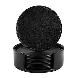 Posavasos de cuero de la mejor calidad al mejor precio a la venta, posavasos y soporte para bebidas de cuero de tamaño personalizado y forma redonda para el hogar - Product Image 3