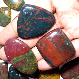 Nuevo cabujón de piedra de sangre natural al por mayor, piedras preciosas sueltas de alta calidad, cuarzo liso bien pulido para curar - Product Image 3