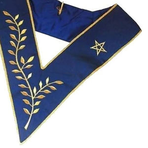 Collar masónico Aasr Thrice Powerful Master Machine bordado de alta calidad personalizado a estrenar 2025 Collar de oficial - Product Image 4