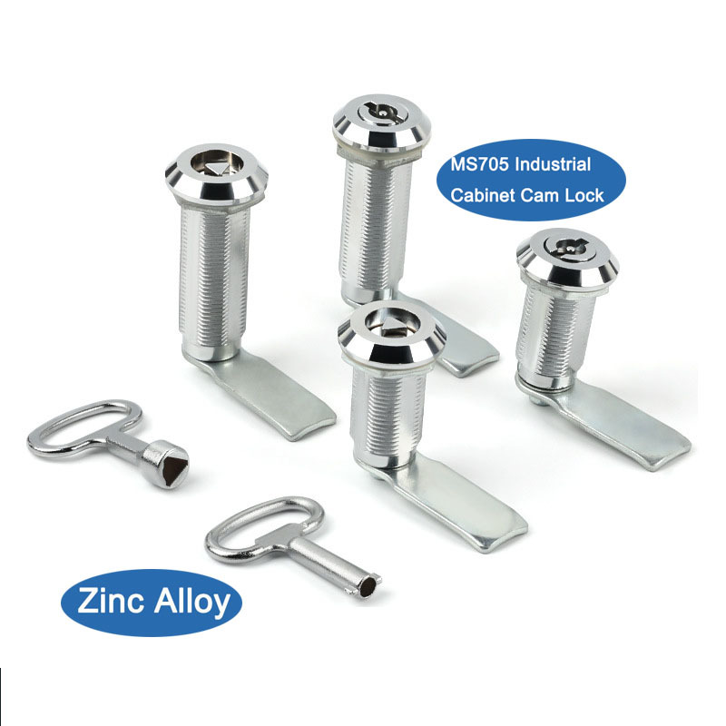 4-Pack Cam Locks With Keys - Fits 3/4" Holes For File Cabinets, Drawers, Mailboxes & More