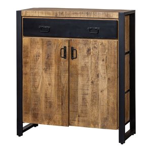 Gabinete de sala de estar contemporáneo de madera maciza de mango de 115 cm Britt para uso en hoteles - Product Image 1