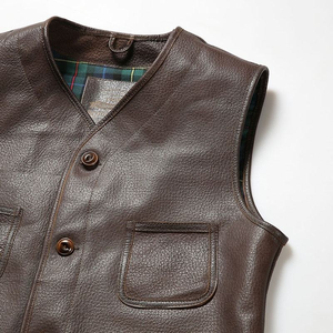 Trendy Casual Durable Leather Vest for Men Classic Waistcoat Fashionable Mens Leather Vest Casual Waistcoat - Product Image 3