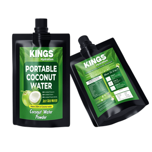 Agua de Coco en Polvo Portátil 250ml Instantánea Sin Azúcar Añadido Apoyo Natural para el Equilibrio de Electrolitos - Product Image 1