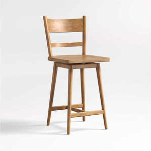 High Quality Contemporary Armless High <b>Bar</b> <b>Chair</b> with Wood Backrest Premium <b>Bar</b> Stool - Product Image 1