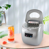 Machine à glaçons de comptoir domestique électrique avec refroidisseur d'eau Mini machine à glaçons portable 12kg/24h Machine à glaçons domestique