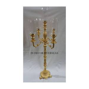 Candelabro de centro de mesa para bodas y eventos, respetuoso con el medio ambiente, color negro, recubierto de polvo, aluminio fundido, llamativo - Product Image 6