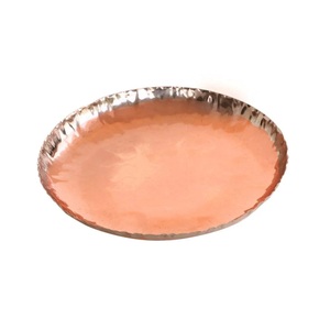 Assiette de service en cuivre finition dorée, design luxueux unique, écologique, lavable, pour servir des aliments à la maison, dans les hôtels, lors de fêtes et d'événements - Product Image 3