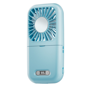 Ventilateur portable Binwang avec miroir de maquillage, lumière LED, 100 vitesses, pliable, rechargeable, mini ventilateur de cou, pour bureau et voiture - Product Image 6