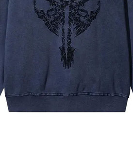 Sweat à capuche personnalisé en coton épais DTF DTG Rhinestone pour hommes Sweat-shirt de mode streetwear surdimensionné Factory - Product Image 6