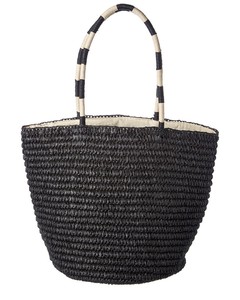 Mayorista Precio barato Bolso de paja de rafia negra para damas Cestas de mujer con estilo Bolso de mano de algas marinas hecho a mano para mujer - Product Image 4