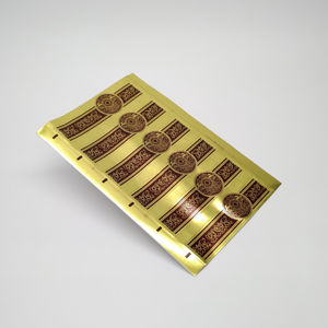 Étiquette personnalisée en vernis or à impression offset pour l'emballage de cigares, autocollant auto-adhésif à revêtement UV découpé, qualité de conception de luxe - Product Image 6