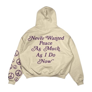 Ensemble de survêtement imprimé uni en gros pour homme et femme, décontracté, streetwear d'hiver, pull-over long en coton - Product Image 4
