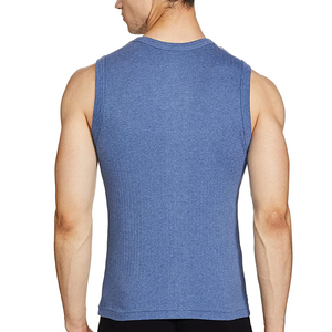 Hot Selling Custom Logo Casual <b>Men</b> Sports <b>Singlet</b> Summer Quick Drying Breathable Cotton Bamboo Fiber Fitness Gym Tank Top - Product Image 6
