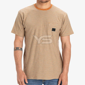 เสื้อยืดผู้ชายดีไซน์สีทึบแบบลำลองผ้าเจอร์ซีย์น้ำหนักเบาย้อมธรรมดาและผ้านอนวูฟเวน - Product Image 5