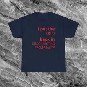 Camiseta divertida con diseño sarcástico e irónico, unisex, para adultos, manga corta, cuello redondo, impresión digital, desconexión de la realidad - Product Image 1